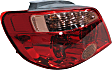 Driver Side Tail Light, with Bulb, Halogen, Amber, Clear and Red Lens