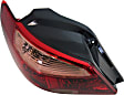 Driver Side Tail Light, with Bulb, Halogen, Amber, Clear and Red Lens