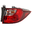 Passenger Side Tail Light, With bulb(s), Halogen, Clear and Red Lens, CAPA CERTIFIED