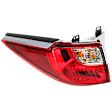 Driver Side Tail Light, With bulb(s), Halogen, Clear and Red Lens, CAPA CERTIFIED