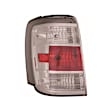 Driver Side Tail Light, with Bulb, Halogen, Red Lens, CAPA CERTIFIED