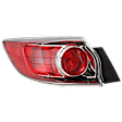 Driver Side, Outer Tail Light, with Bulb, Halogen, Clear and Red Lens, Hatchback