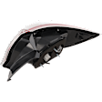 Driver Side, Outer Tail Light, with Bulb, Halogen, Clear and Red Lens, Hatchback