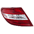 Driver Side Tail Light, with Bulb, Halogen, Clear and Red Lens, Without LED Turn Signal, Without Curve Lighting System