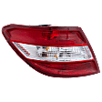 Driver Side Tail Light, with Bulb, Halogen, Clear and Red Lens, Without LED Turn Signal, Without Curve Lighting System