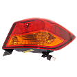 Passenger Side, Outer Tail Light, with Bulb, Halogen, Amber and Red Lens, Production date To December 2016