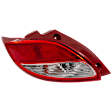 Driver Side Tail Light, with Bulb, Halogen, Clear and Red Lens
