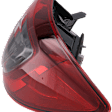 Passenger Side, Outer Tail Light, with Bulb, Halogen, Clear and Red Lens, CAPA CERTIFIED