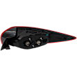 Driver Side, Outer Tail Light, with Bulb, Halogen, Clear and Red Lens, CAPA CERTIFIED