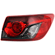 Passenger Side, Outer Tail Light, with Bulb, Halogen, Clear and Red Lens, 6 Cyl., 3.7L Engine