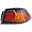 Passenger Side, Outer Tail Light, with Bulb, Halogen, Clear Lens