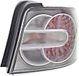 Passenger Side Tail Light, with Bulb, Halogen, Clear and Red Lens
