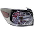 Driver Side Tail Light, with Bulb, Halogen, Clear and Red Lens