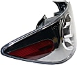 Driver Side Tail Light, with Bulb, Halogen, Clear and Red Lens, CAPA CERTIFIED