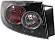 Driver Side Tail Light, without Bulb, Halogen, Clear and Red Lens