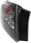 Driver Side Tail Light, without Bulb, Halogen, Clear and Red Lens