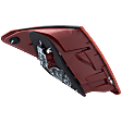 Passenger Side Tail Light, with Bulb, LED, Clear and Red Lens, 12-15 Coupe/12-14 Sedan