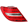 2012-2015 Mercedes Benz C250 - Driver Side Tail Light, with Bulb, LED, Clear and Red Lens, 12-15 Coupe/12-14 Sedan