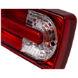 Driver Side Tail Light, with Bulb, Halogen, Clear and Red Lens, Base Model