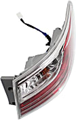 2010-2012 Mazda CX-9 - Passenger Side, Outer Tail Light, with Bulb, Halogen, Clear and Red Lens