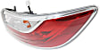 Passenger Side, Outer Tail Light, with Bulb, Halogen, Clear and Red Lens, CAPA CERTIFIED