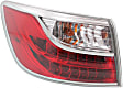 Driver Side, Outer Tail Light, with Bulb, Halogen, Clear and Red Lens