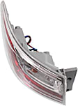 Driver Side, Outer Tail Light, with Bulb, Halogen, Clear and Red Lens