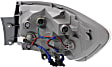 Driver Side, Outer Tail Light, with Bulb, Halogen, Clear and Red Lens