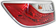 Driver Side, Outer Tail Light, with Bulb, Halogen, Clear and Red Lens, CAPA CERTIFIED