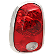 Driver Side Tail Light, without Bulb, Halogen, Clear and Red Lens