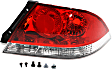 Passenger Side Tail Light, without Bulb, Halogen, Clear and Red Lens, ES/LS Models, 4 Cyl., 2.0L Engine, Sedan