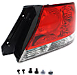 Passenger Side Tail Light, without Bulb, Halogen, Clear and Red Lens, ES/LS Models, 4 Cyl., 2.0L Engine, Sedan