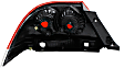 Passenger Side Tail Light, without Bulb, Halogen, Clear and Red Lens, ES/LS Models, 4 Cyl., 2.0L Engine, Sedan