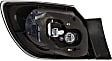 Passenger Side, Outer Tail Light, with Bulb, LED, Clear Lens, Hatchback