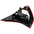 Passenger Side, Inner Tail Light, with Bulb, Halogen, Red Lens