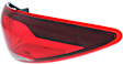 Passenger Side, Outer Tail Light, with Bulb, Halogen, Clear and Red Lens, CAPA CERTIFIED