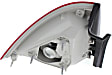 Passenger Side, Outer Tail Light, without Bulb, Halogen, Clear and Red Lens