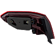 Passenger Side, Outer Halogen Tail Light, With bulb(s), Clear Lens, Sedan, CAPA Certified