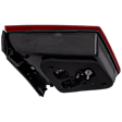Passenger Side, Inner Tail Light, without Bulb, Halogen, Clear and Red Lens