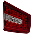 Driver Side, Inner Tail Light, without Bulb, Halogen, Clear and Red Lens