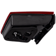 Driver Side, Inner Tail Light, without Bulb, Halogen, Clear and Red Lens