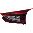 Passenger Side, Inner Tail Light, with Bulb, Halogen, Clear and Red Lens, Hatchback, Japan Built Vehicle