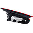 Passenger Side, Inner Tail Light, with Bulb, Halogen, Clear and Red Lens, Hatchback, Japan Built Vehicle