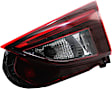 Passenger Side, Inner Tail Light, with Bulb, LED, Clear and Red Lens, Hatchback, Japan Built Vehicle, CAPA CERTIFIED