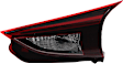 Passenger Side, Inner Tail Light, with Bulb, LED, Clear and Red Lens, Hatchback, Japan Built Vehicle, CAPA CERTIFIED