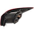 Driver Side, Outer Tail Light, with Bulb, Halogen, Clear and Red Lens, Sedan, Japan Built Vehicle