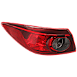 Driver Side, Outer Tail Light, with Bulb, Halogen, Clear and Red Lens, Sedan, Japan Built Vehicle, CAPA CERTIFIED