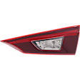 Passenger Side, Inner Tail Light, without Bulb, Halogen, Clear and Red Lens
