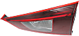 Passenger Side, Inner Tail Light, without Bulb, Halogen, Clear and Red Lens, CAPA CERTIFIED