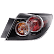 Passenger Side Tail Light, with Bulb, Halogen, Clear and Red Lens, Hatchback